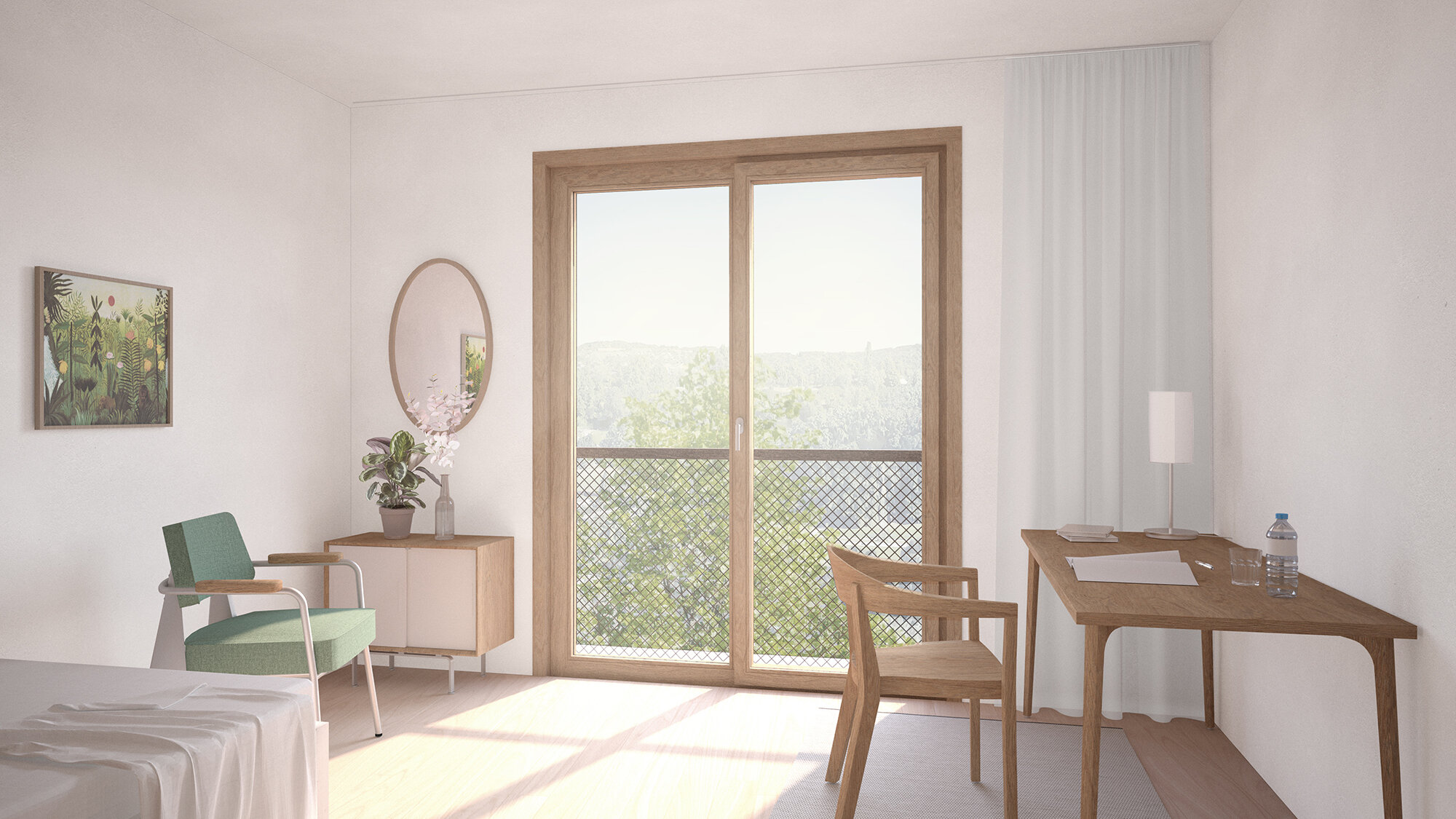 Ansicht Pflegezimmer Neubau Sihlsana