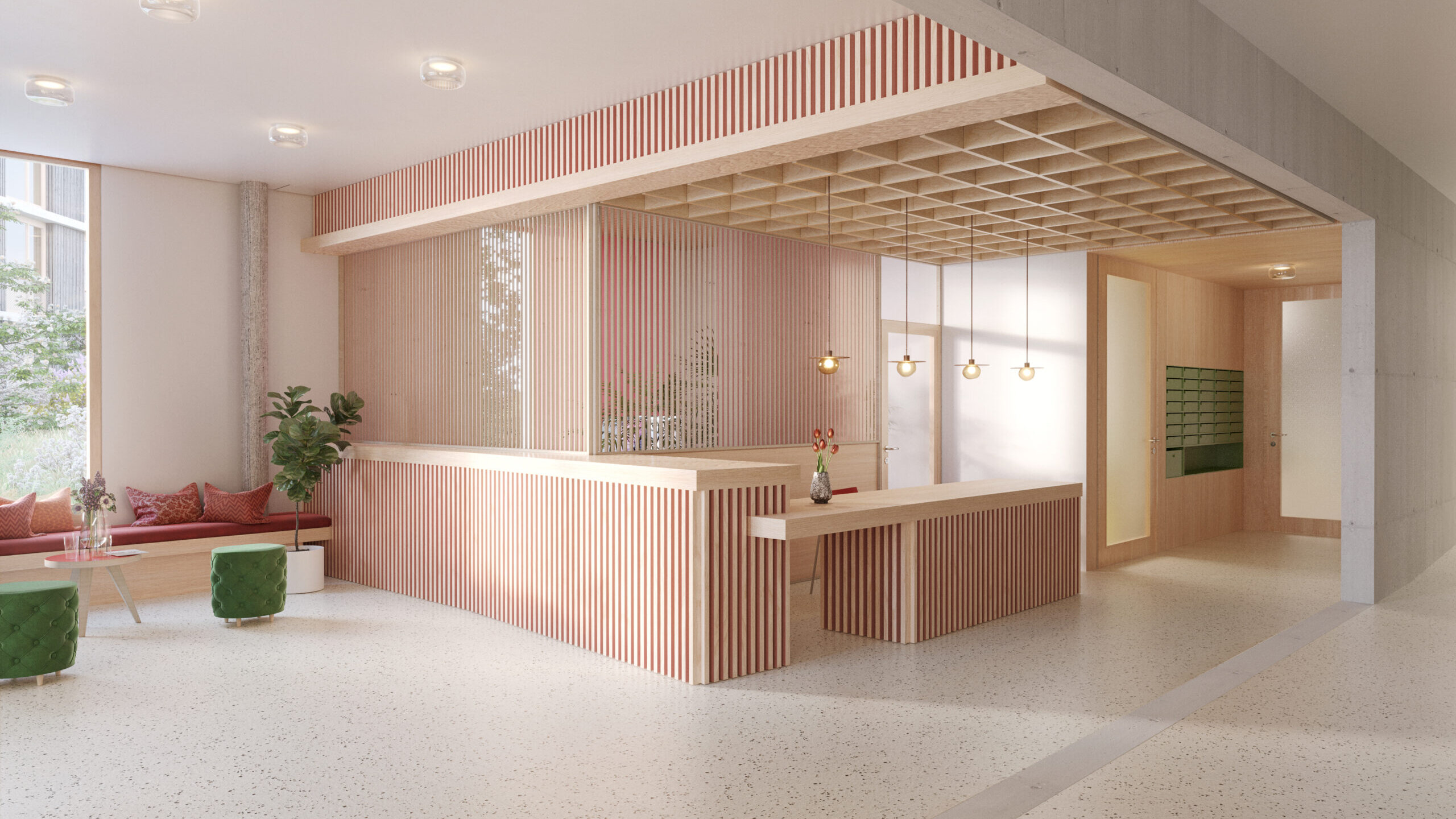 Ansicht Empfang Neubau Sihlsana